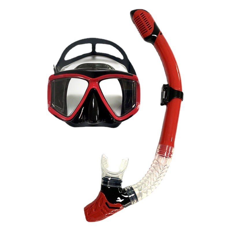 Picture of Cross-Border Snorkeling Set, Adult Diving Goggles Equipment, Large-Frame Silicone Mask, Can Be Equipped with Myopia Lenses, Snorkeling Mask