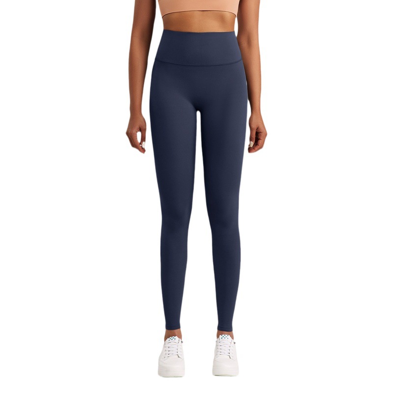 Nuf Lycra Antibacterial Nude Yoga Pants Women's Tight High Waist Fitness Pants Sports Running Training High Elastic Pants