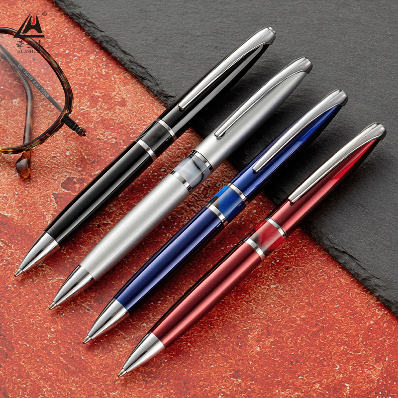 Manufacturers wholesale metal rotating ballpoint pen business advertising gifts acrylic oil ballpoint pen printed LOGO