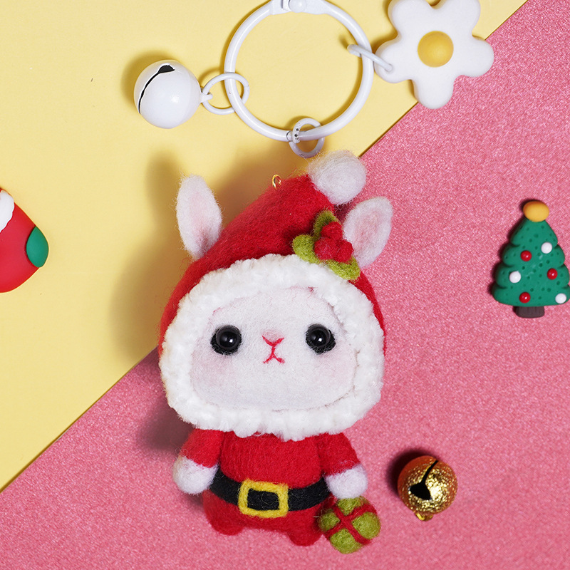 Picture of Little White Rabbit adult handmade diy creative gift hands-on sewing homemade material package wool felt pokes