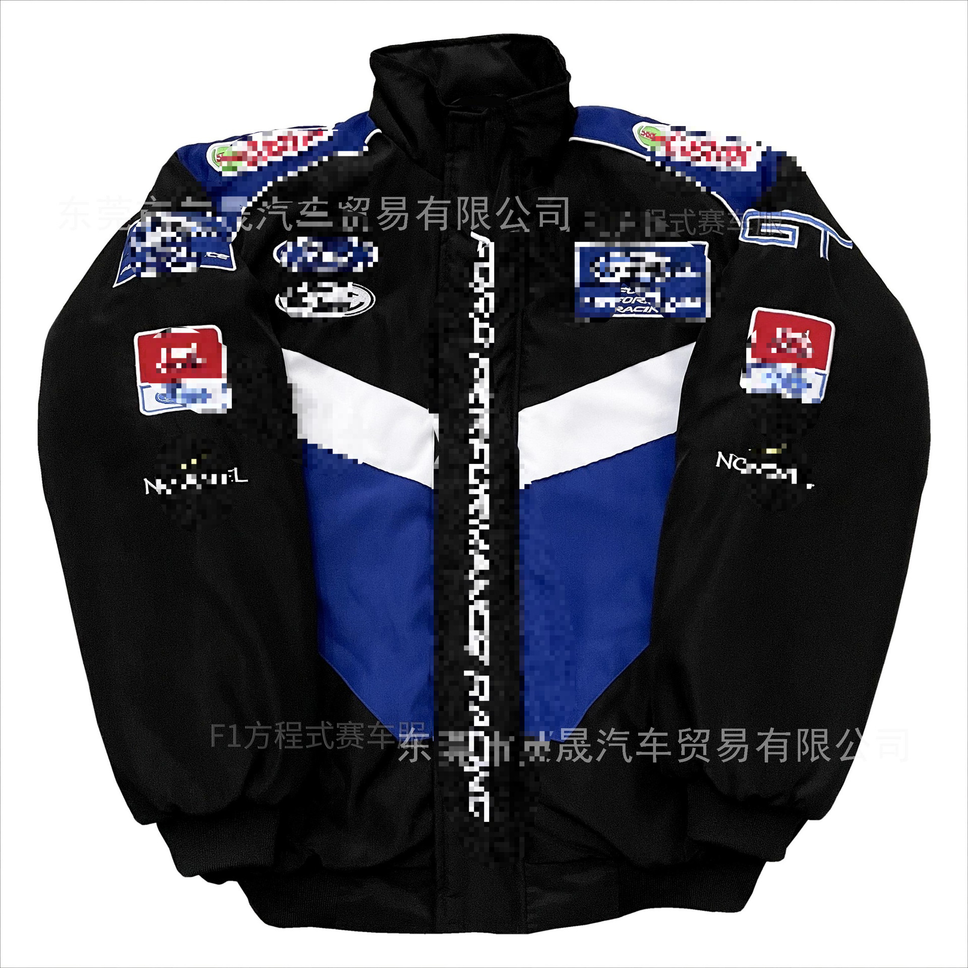 F1 Racing Suit Ford Racing Team Vertical Collar Heavy Industry Embroidered American Retro Bike Suit Casual Coat Trendy Cotton Jacket