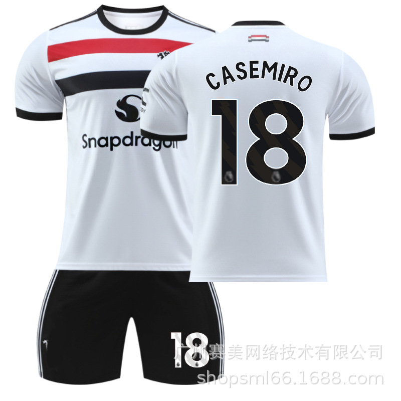 Picture of 2425 Red Devils Two-man White Football Jersey suit 10 Rashford 37 Menu 17 Garner Joe 7C Luo Men's Jersey