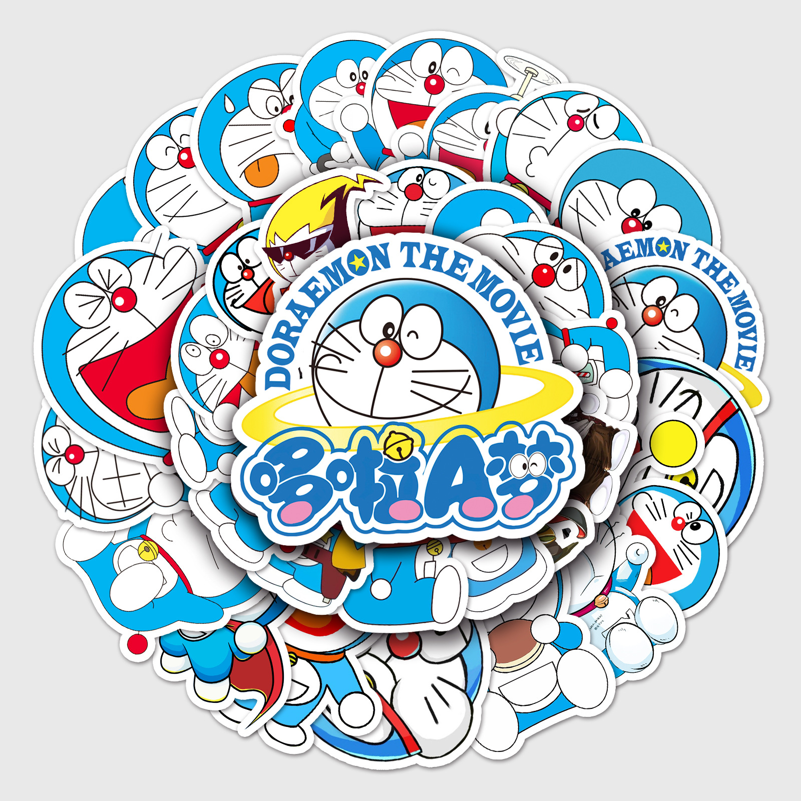 52 Cartoon Animation Doraemon Graffiti Personality Luggage Scooter Guitar Car Decoration Waterproof Sticker