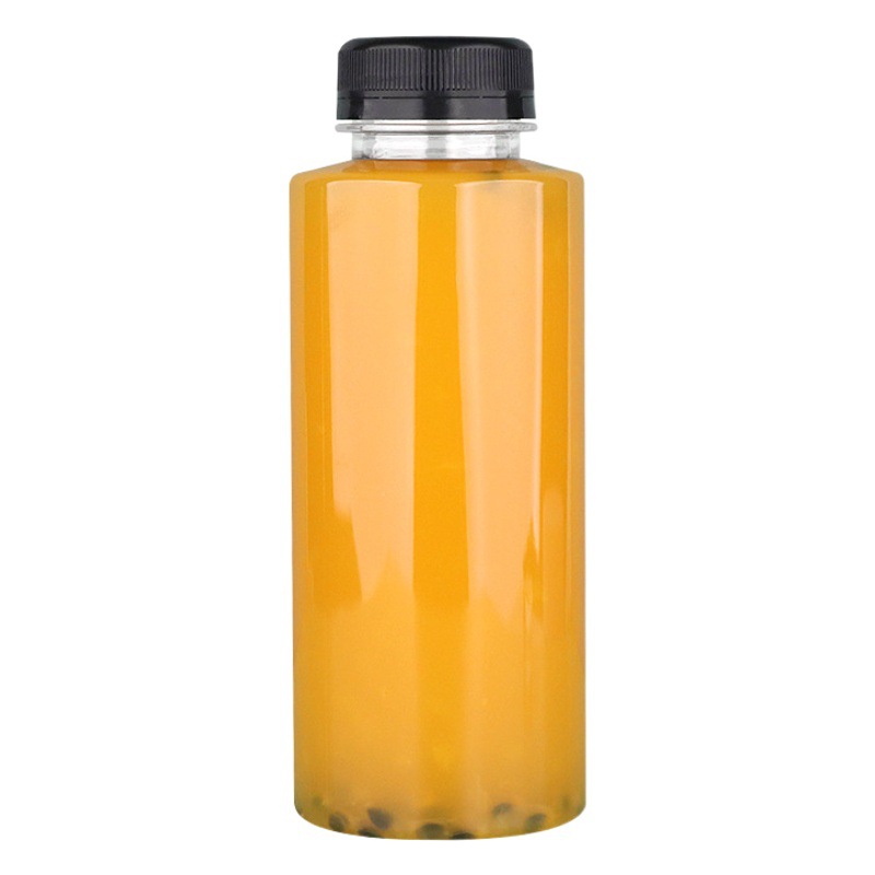 Spot Juice Bottle 350ml Straight Beverage Bottle 38 Cold Drink Bottle Pet Transparent Plastic Bottle Popular Milk Tea Bottle