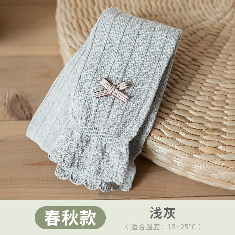 Picture of Girls' Leggings, Baby Spring and Autumn Children's Nine-Point Pantyhose, Lace, Versatile, Cute, Non-Legged Baby Pantyhose Wholesale
