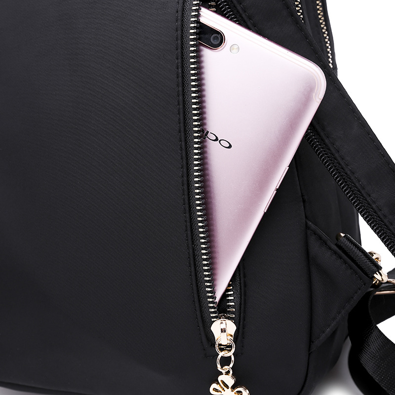 Picture of Oxford Cloth Embroidered Backpack Women's Canvas Small Backpack New Korean Style Trendy All-match Fashionable Mini Crossbody Chest Bag for Women