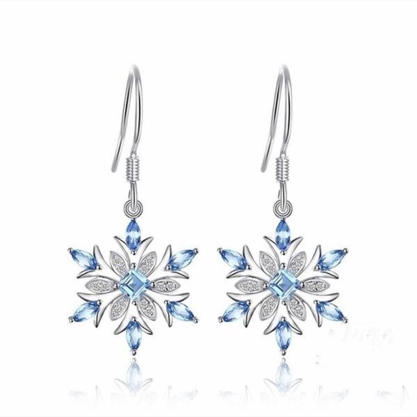 Wholesale independent station explosions light blue white diamond earrings European and American fashion women's earrings ebay Amazon wish hot sale