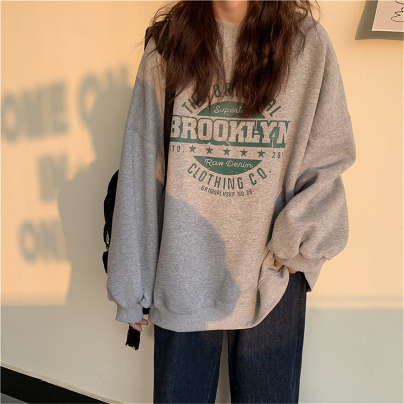 Sweatshirt Women's 2021 Spring New Korean-style Student Women's Hooded Jacket Spring and Summer Loose Fried Street Top Women's Trendy