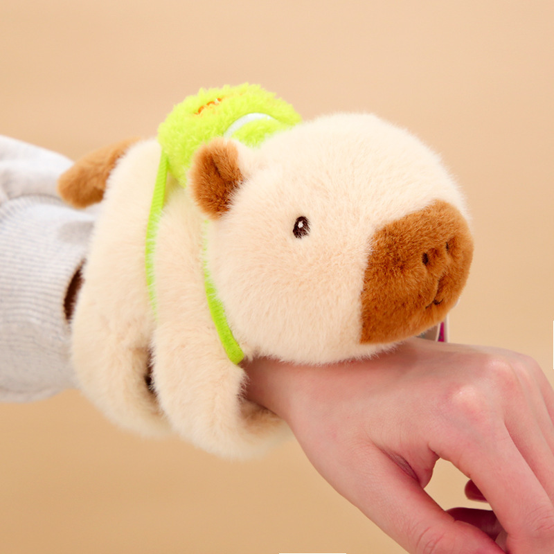 Picture of Capybara Snap Ring Capybara Wrist Lying Ring Doll Water Guinea Pig Doll Bracelet Couple Birthday Gift