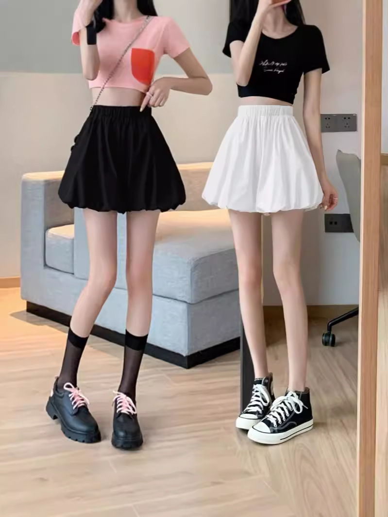 Wide-Leg Bud Casual Elastic Waist Pants Slimming Look Loose Pumpkin Pants Bloomers Shorts Women's 202 Summer 4 Season Ins