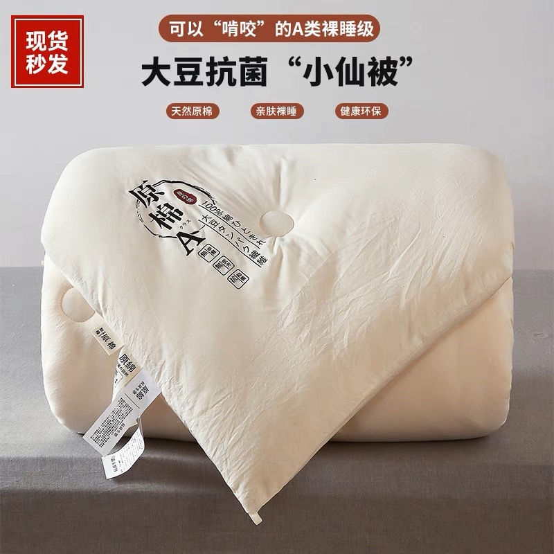 Picture of Raw cotton soybean quilt class A summer quilt air conditioning quilt spring and autumn quilt cotton quilt core winter quilt Four Seasons quilt gift wholesale