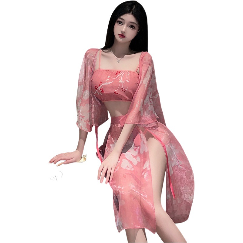 Pinxian Original Sexy Underwear Women's Suit Temptation Antique Sexy Hanfu Cosplay Sakura Pajamas 2391