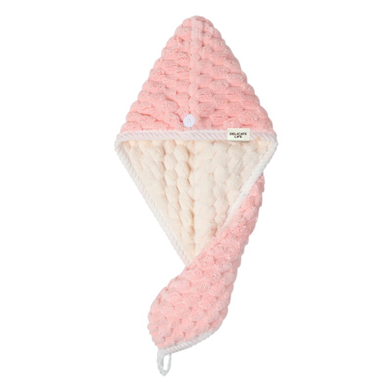 2023 New Cloud Double Layer Hair Dried Hat Women's Super Absorbent Quick Hair Dried Towel Hair Wipe Hair Towel Thickened Headwear