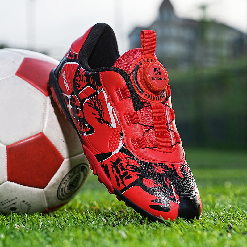 Picture of New Football Shoes Children's Rotating Buckle Pupils Boys Girls Falcon TF Broken Nail Short Nail AG Spike Competition Training