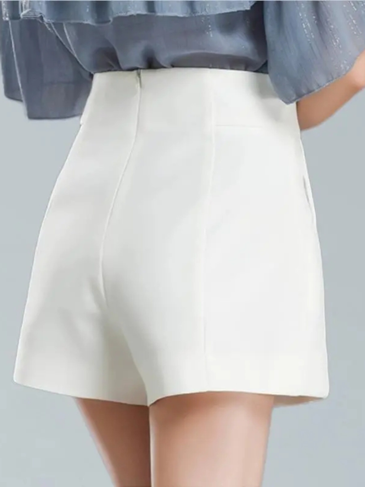 White High Waist Suit Shorts Women's Summer 2024 New A- word Slimming Loose Wide Leg Pants Fashion Casual Shorts