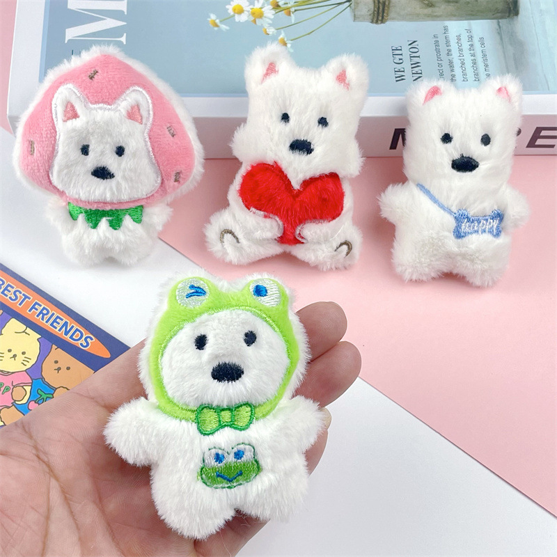 Bib West Highland Explosions Puppy Dress Dog Plush Pendant Hair Accessories Hair Ring Bag Accessories Independent Packaging Stall