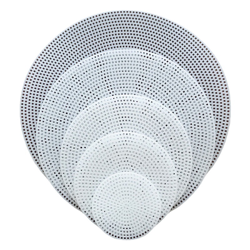 Plastic mesh plate round long bottom shaping piece accessories crochet diy wool knitting tool material bag
