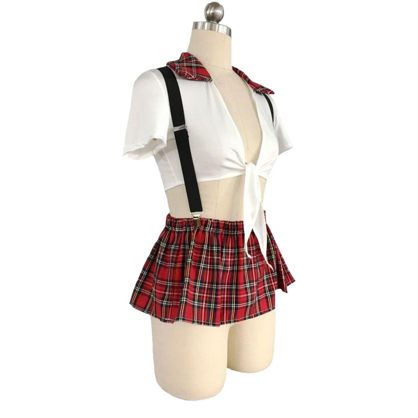 Cross-Border Supply European and American Foreign Trade Sexy Lingerie Sexy Suspenders Split Game Uniform Temptation Manufacturer Wholesale