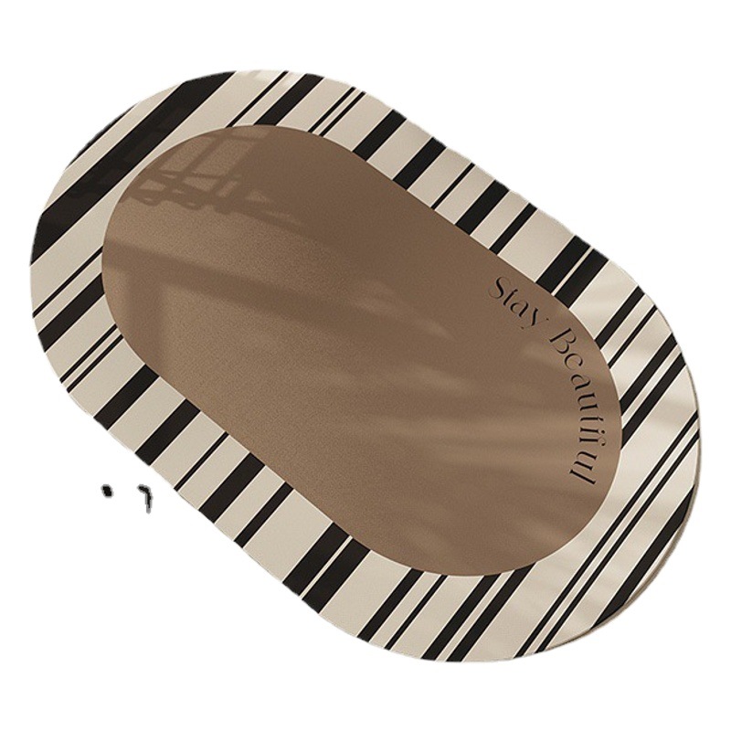 Minimalist Light Luxury High-end Bathroom Absorbent Floor Mat Wear-resistant Diatom Mud Quick-drying Mat Non-slip Toilet Door Mat