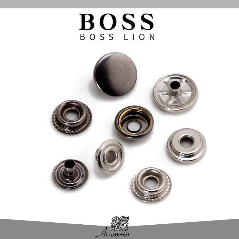 201 Metal Snap Button Jeans Coat Buttons Copper Snap Button-Free Seam Buckle Jacket Press Button Button