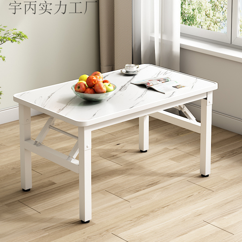Low table folding rectangular dining table Rental house dining table small floor table simple stall table outdoor square table