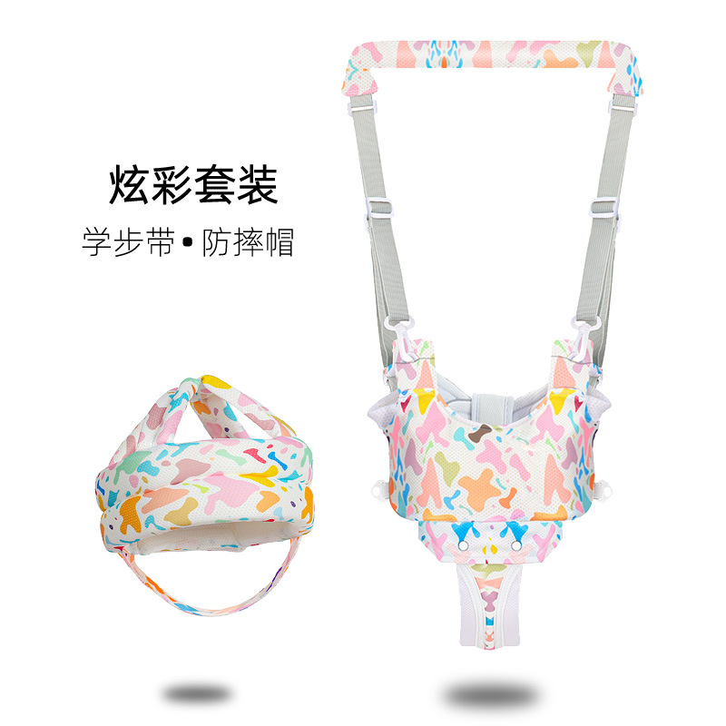 Picture of Children's Toddler Belt Baby Toddler Traction Belt Mesh Breathable Baby Anti-fall Cap Anti-fall suit Factory