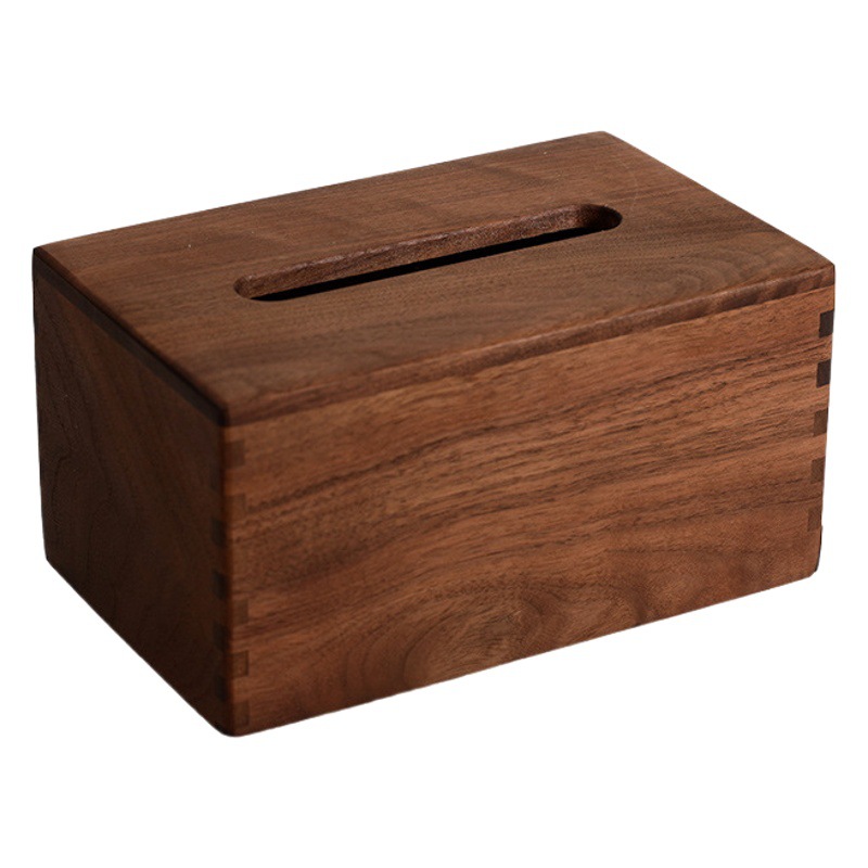 Creative household living room wooden tissue box desktop tissue box hotel restaurant advertising napkin paper box in stock wholesale