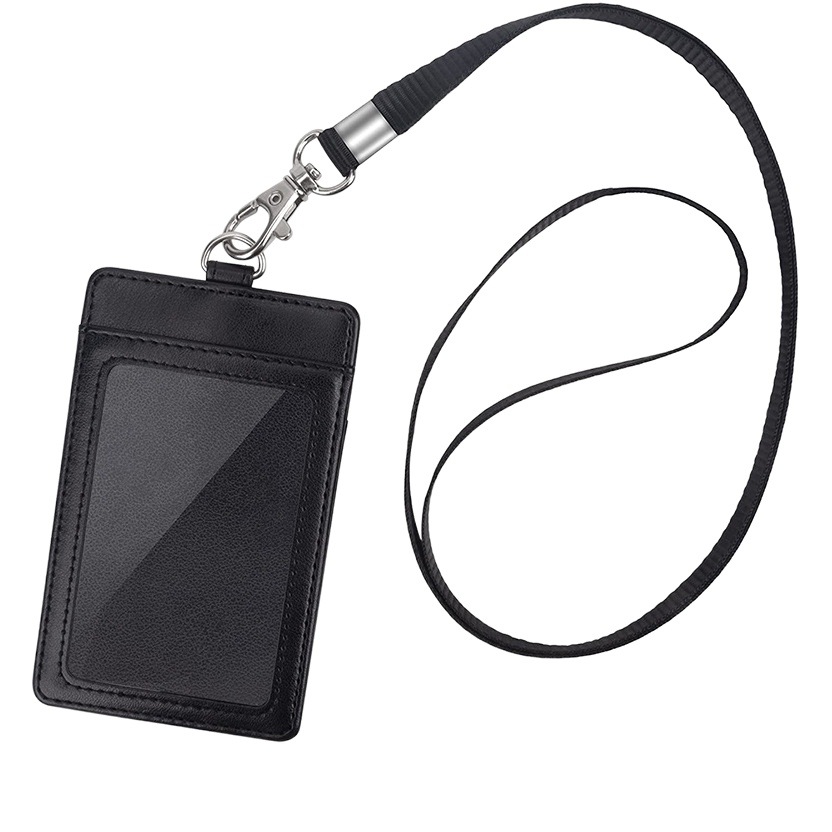AMAZON AMAZON Telescopic ID Buckle Easy Pull Buckle Easy Pull PU Card Set ID Rope