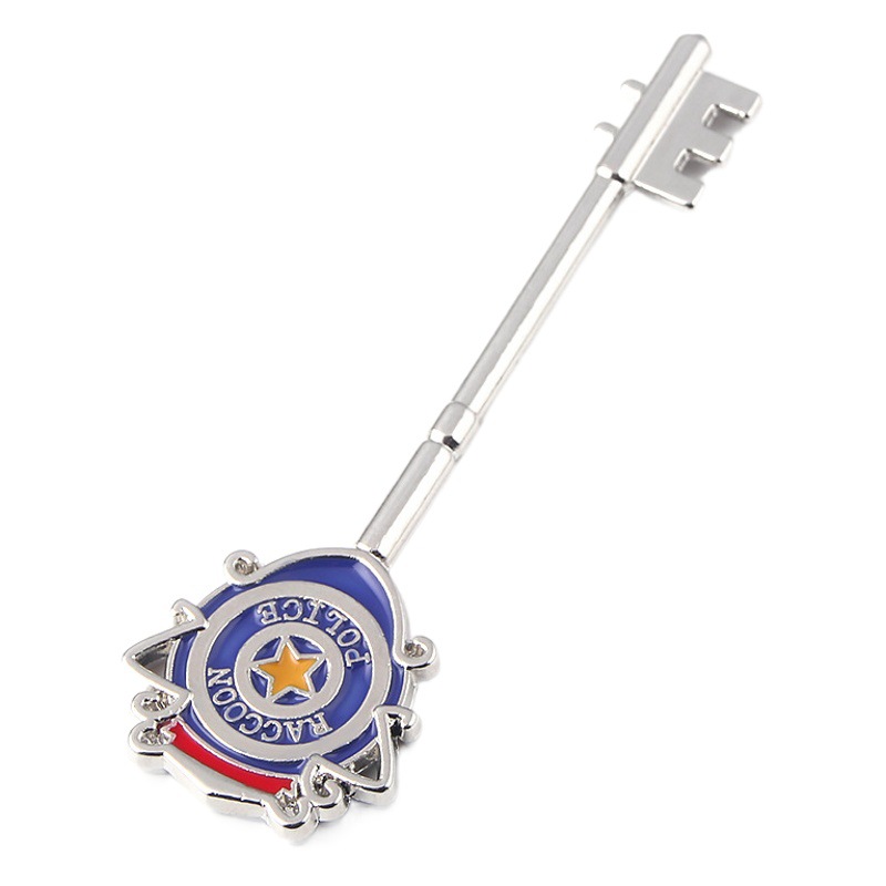 Foreign Trade Hot-Selling Raccoon City Police Department Logo Key Biohazard Movie Accessory Silver Key Aliexpress