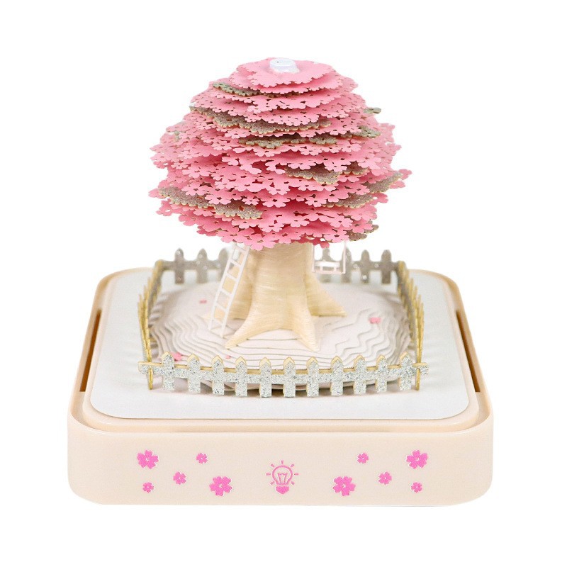 Picture of Cross-Border Christmas Gift Tree House Paper Carving Calendar Desktop Ornament Business Meeting Cultural and Creative Souvenir 3D Stereo Sticky Notes