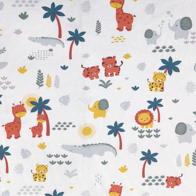 Picture of Baby Fabric 40S Cotton Printed Cotton Wool Knitted Double-sided Fabric Fabric Home Clothes Baby Clothes Fabric