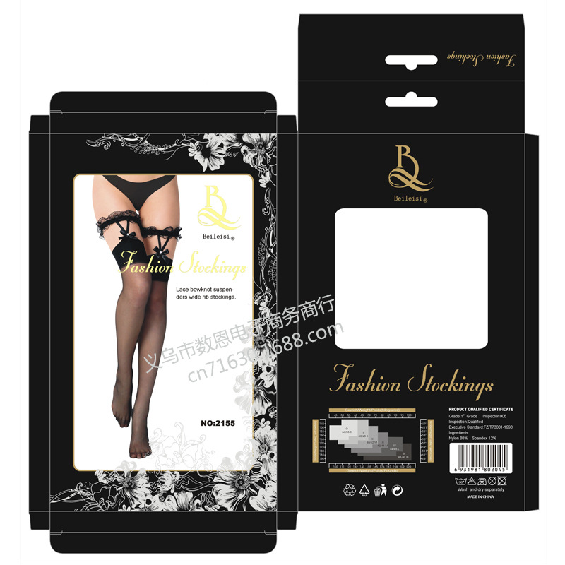 Picture of European and American New Beileisi Lace Suspenders Wide Ruffled Stockings Sexy Sexy Stockings 2155