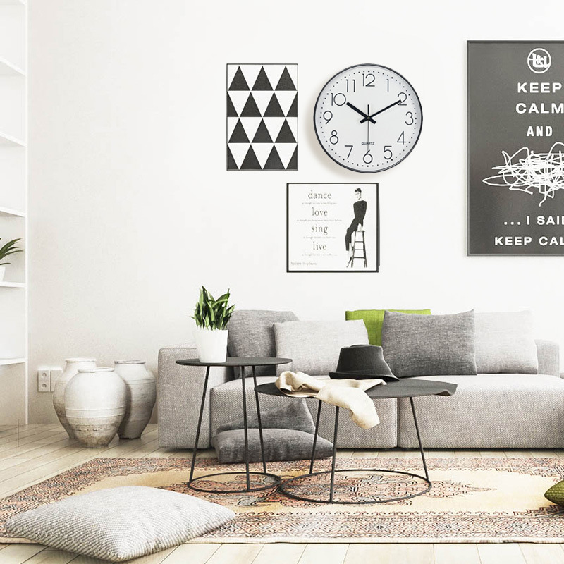 Picture of [14 inch 35cm] fashion mute wall clock creative three-dimensional digital scale wall clock clock non-punch clock