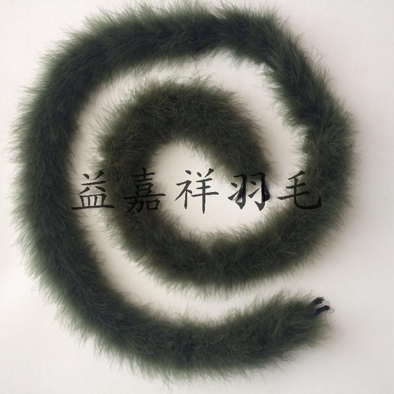Factory wholesale fluffy turkey wool strips full feather scarf