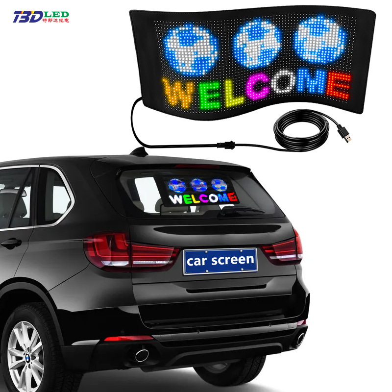 Picture of Source manufacturers led car flexible screen wireless transmission car flexible display car rear window LED flexible screen