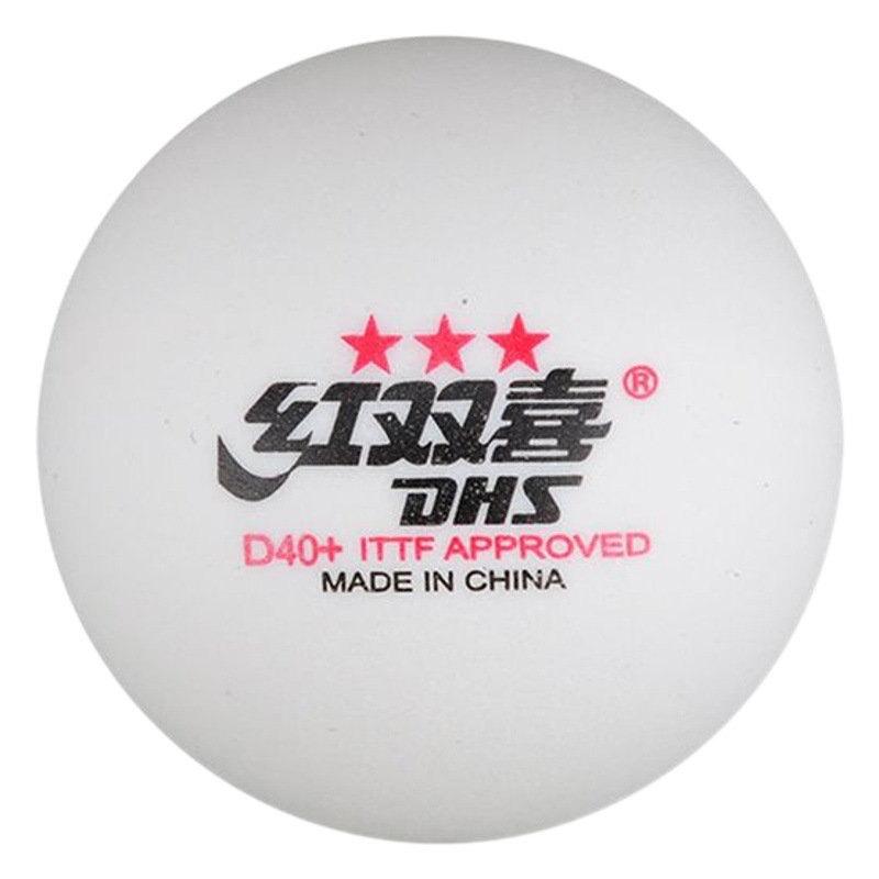 Picture of Red Double Happiness Table Tennis New Material 3-Star Tournament Top D40 ABS White Yellow Tournament RS40 Ping Sa
