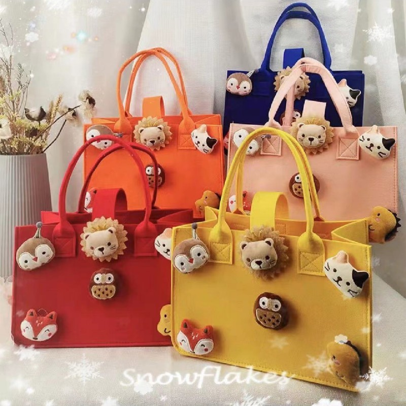 Picture of Handbag Tote Bag Mid-Autumn Festival Cartoon Felt Bag Souvenir Small Bag Baby Full Moon Banquet Bag Mid-Autumn Festival Souvenir