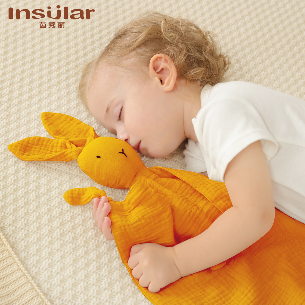 Picture of Yin Xiuli Baby Cotton Gauze Anting Towel Baby Sleeping Doll Rabbit Packing Handkerchief Packing Toys Cross Border