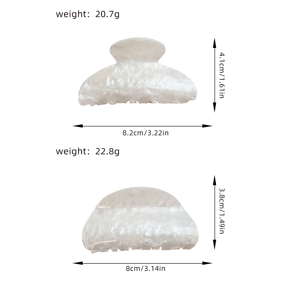 Picture of Berphia Cross-border Amazon European and American Acrylic Grab Headwear Marble High-grade Shark Clip Hair Accessories for Women
