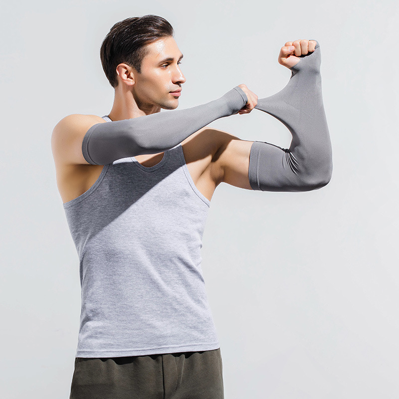 Picture of Sun Protection Sleeves for Men Plus Size Loose Arm Guards Plus Fat and Enlarged Ice Silk Sleeves Sun Protection Uv Protection Arm