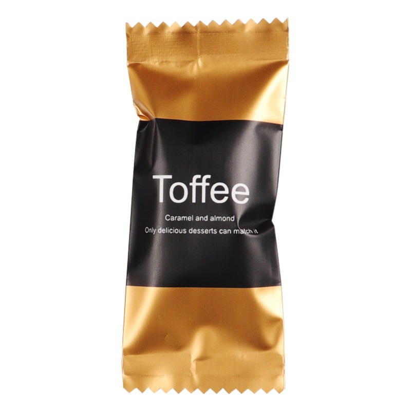 Sea salt almond toffee packaging bag coffee sugar machine sealed bag nougat wrapping paper transparent small sugar bag