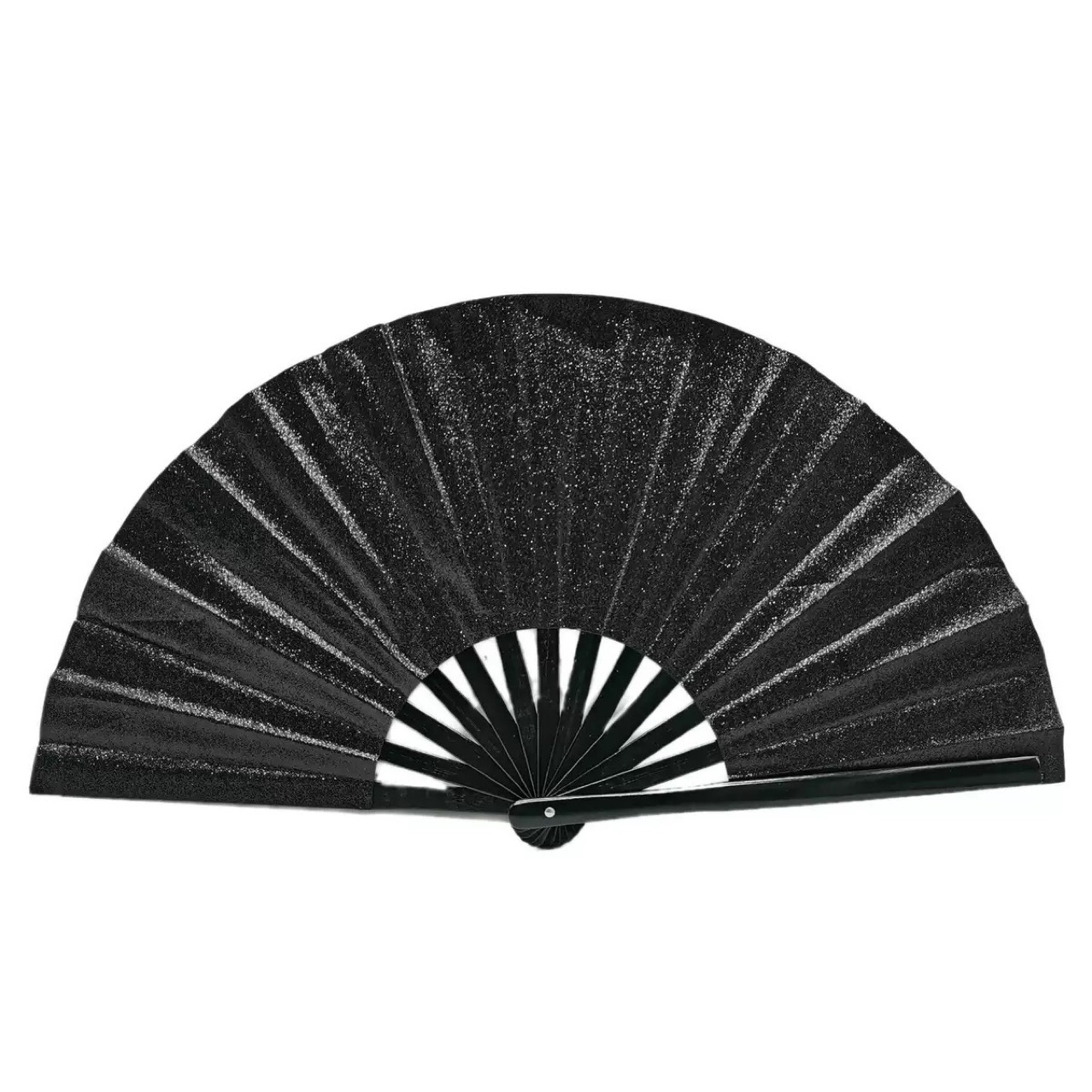 Picture of Fan Plastic Glitter Powder Solid Color Kung Fu Fan Martial Arts Fan Dance Fan Folding Classical Performance Fan Amazon Explosions