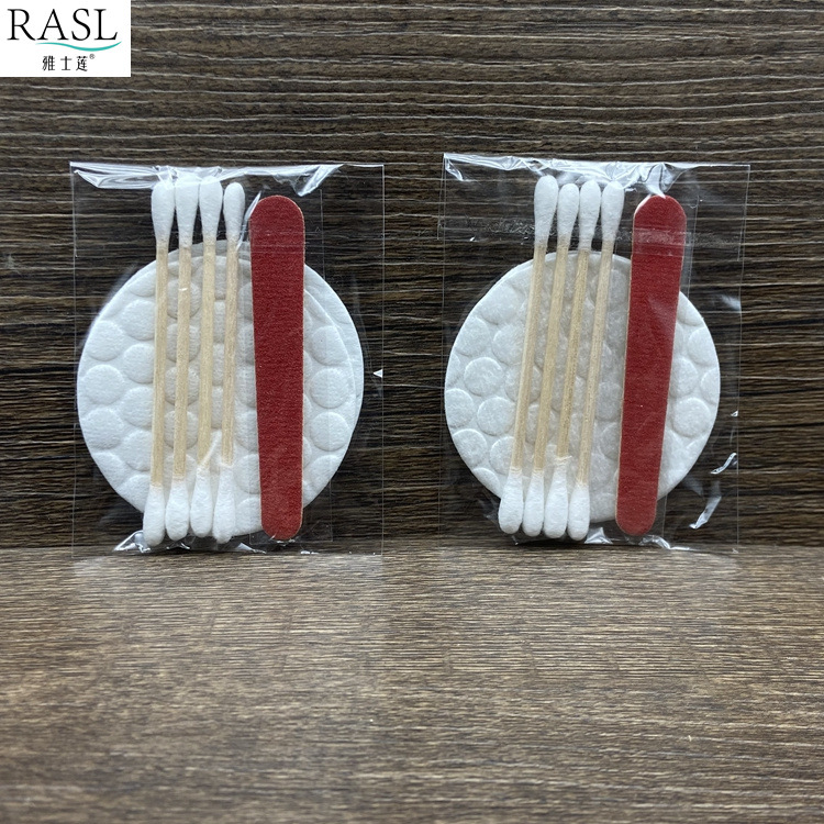 Picture of Cosmetic Cotton Nail File Care Kit for Hotel and Homestay Toiletries Disposable Double-headed Cotton Swab Care Kit