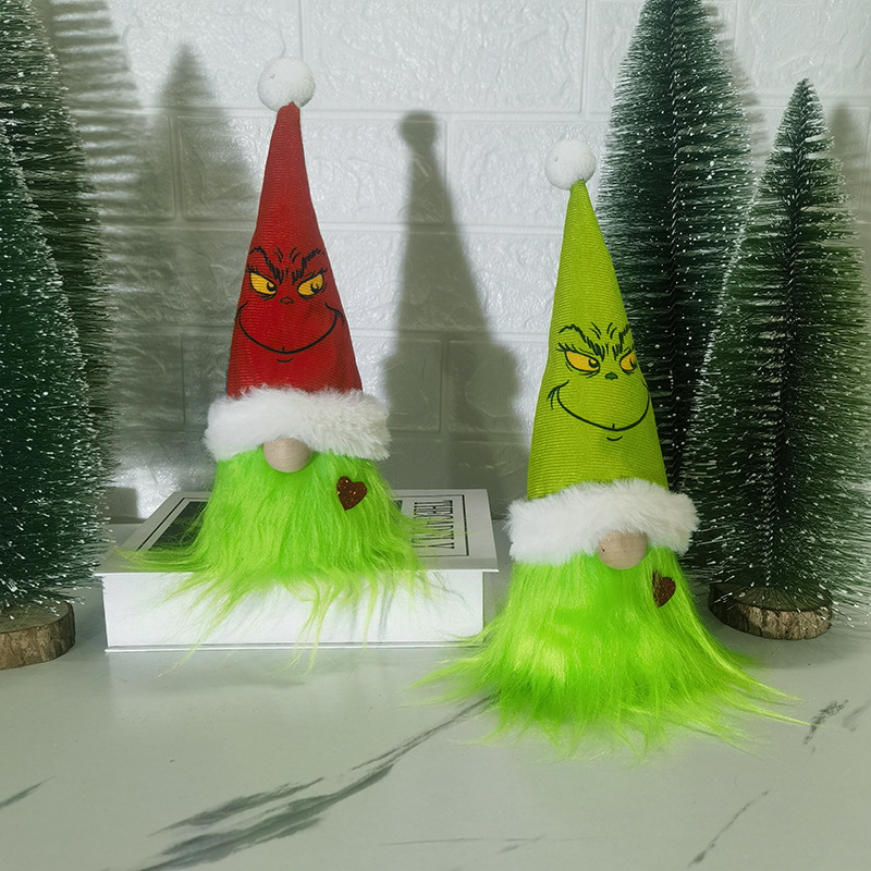 American Christmas decoration gift Christmas Grinch Faceless Old Man cartoon strange plush doll window decoration
