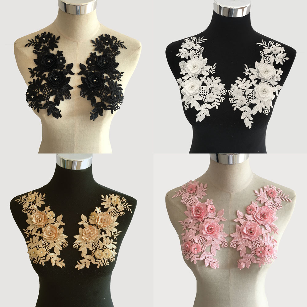 Three-dimensional flower hollow lace collar flower DIY embroidery decoration ladies clothing accessories sewing applique accessories