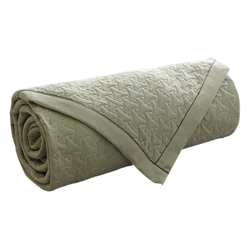 Flat Hall moxa velvet mattress quilt mattress couch rice cushion single mattress three-piece set moxa velvet moxa leaf grass universal quilt