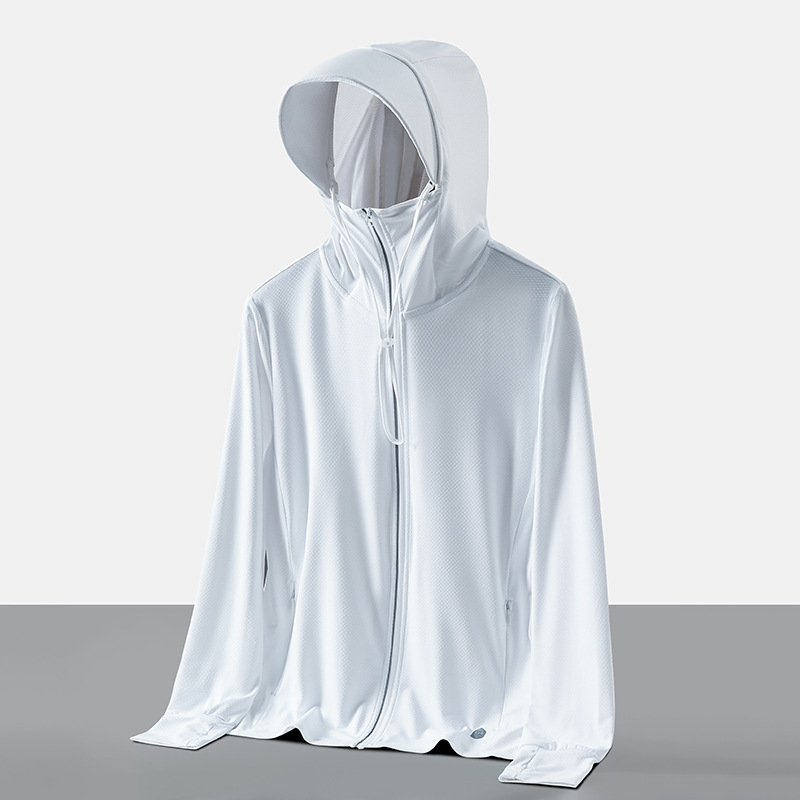 Outdoor Skin Clothing Summer Anti-ultraviolet Ice Silk Quick-drying Jacket for Men and Women Long-sleeved Thin Breathable Sports Sunscreen Clothing