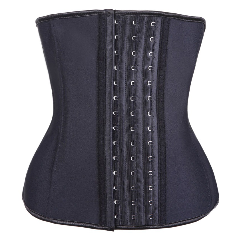 Foreign trade square buckle 9 steel bone rubber corset abdominal belt court latex waist seal cross-border large size corset