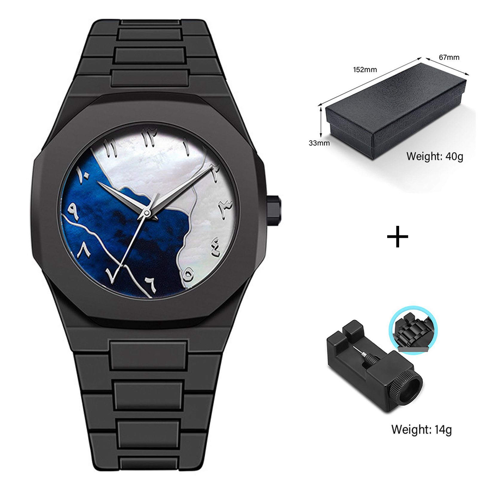 Popular Arabic Numerals Middle East Hot Selling Black Matte Oil Plastic Men's Watch Wholesale Cross-Border Quartz Watch