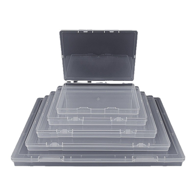 Picture of Rectangular transparent pp plastic storage box cross-border document bill organizing box jewelry card stationery storage box